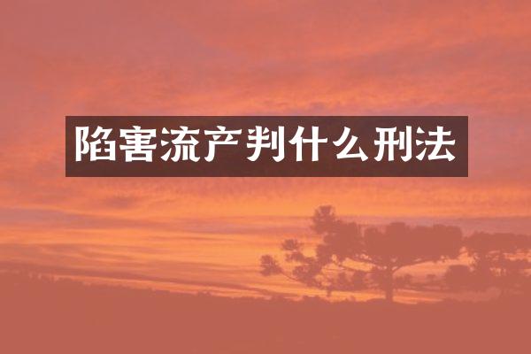 陷害流产判什么刑法