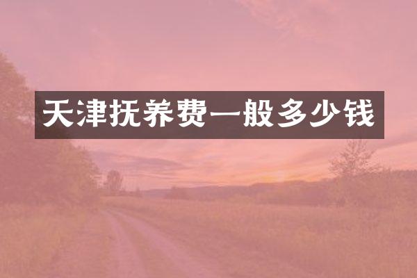 天津抚养费一般多少钱