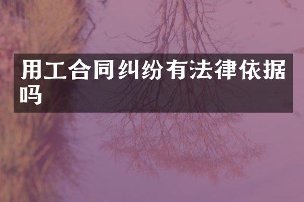 用工合同纠纷有法律依据吗