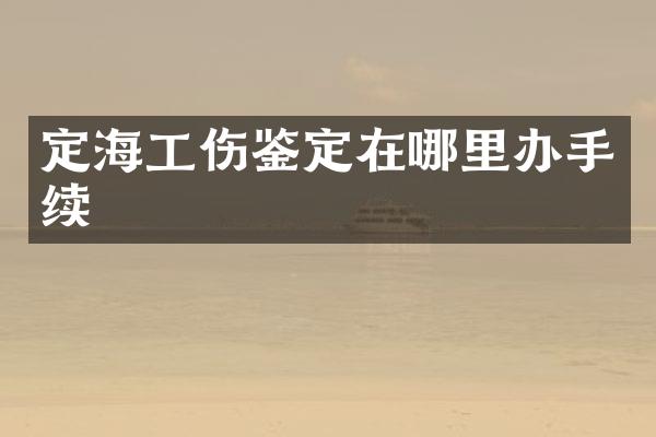 定海工伤鉴定在哪里办手续