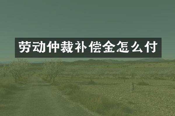劳动仲裁补偿金怎么付