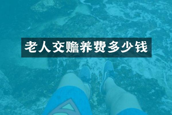 老赡养费多少钱