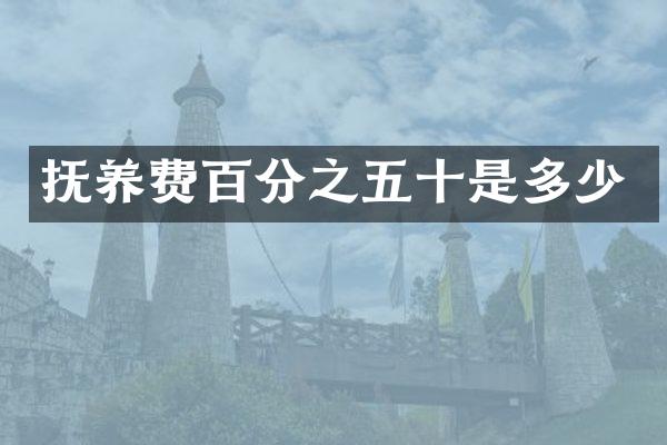 抚养费百分之五十是多少