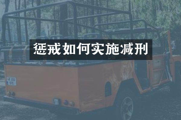 惩戒如何实施减刑