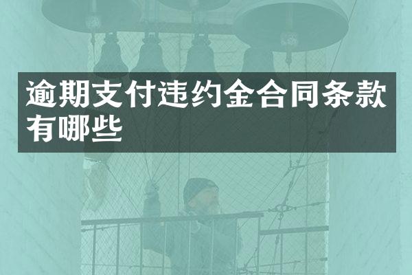 逾期支付违约金合同条款有哪些