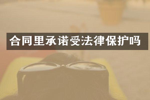合同里承诺受法律保护吗