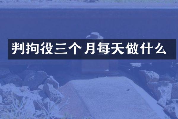 判拘役三个月每天做什么