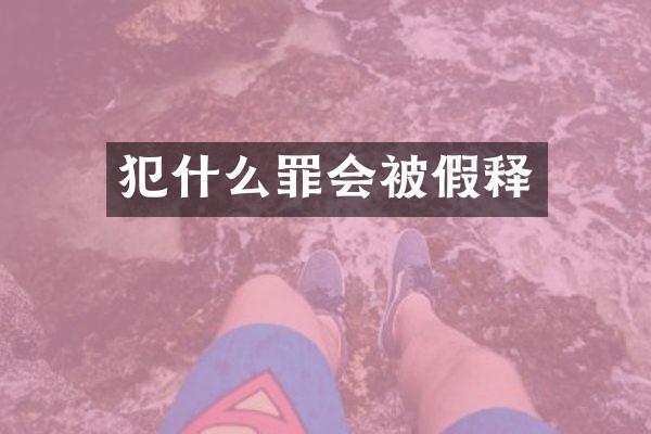 犯什么罪会被假释