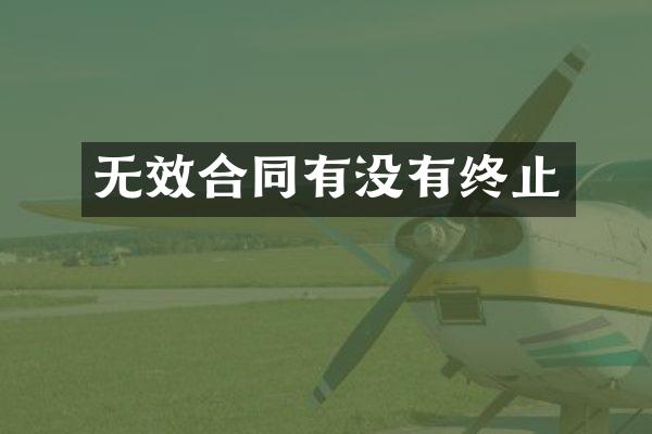 无效合同有没有终止
