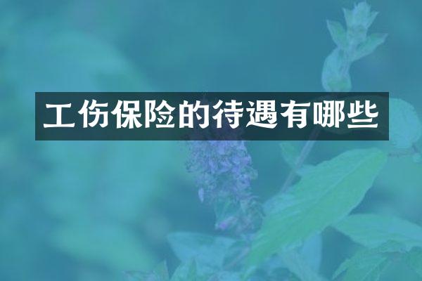 工伤保险的待遇有哪些