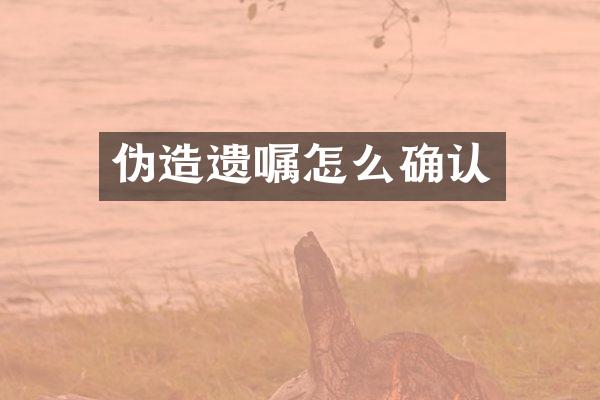 伪造遗嘱怎么确认