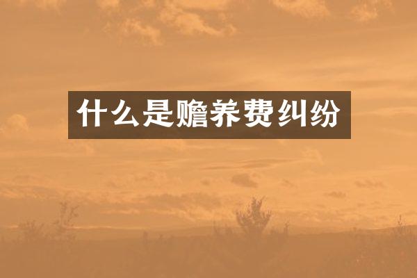 什么是赡养费纠纷