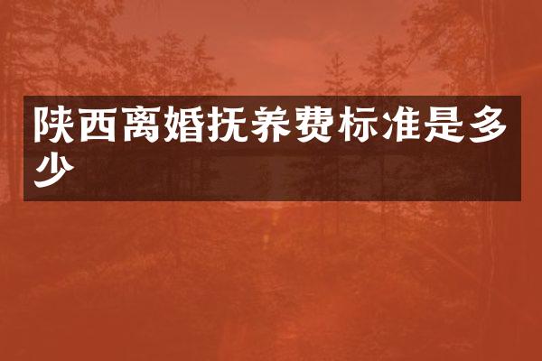 陕西离婚抚养费标准是多少