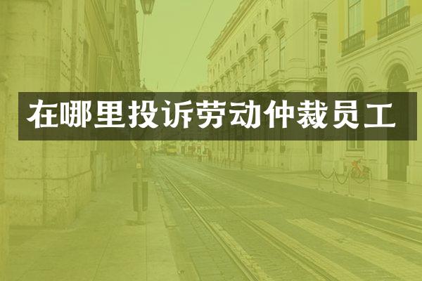 在哪里投诉劳动仲裁员工