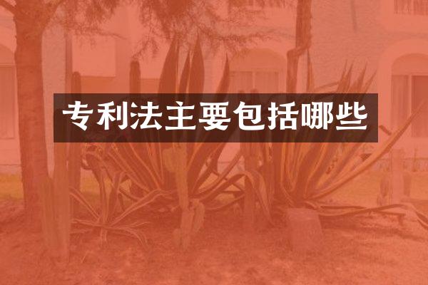 专利法主要包括哪些
