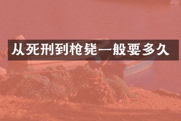 从死刑到毙一般要多久