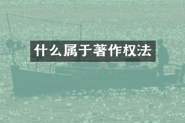 什么属于著作权法