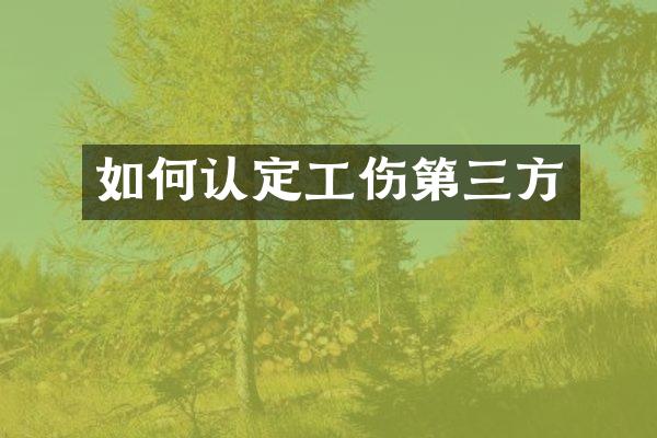 如何认定工伤第三方