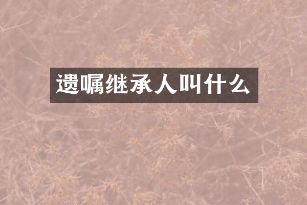 遗嘱继承人叫什么