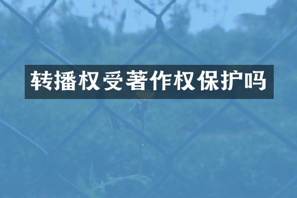 转播权受著作权保护吗