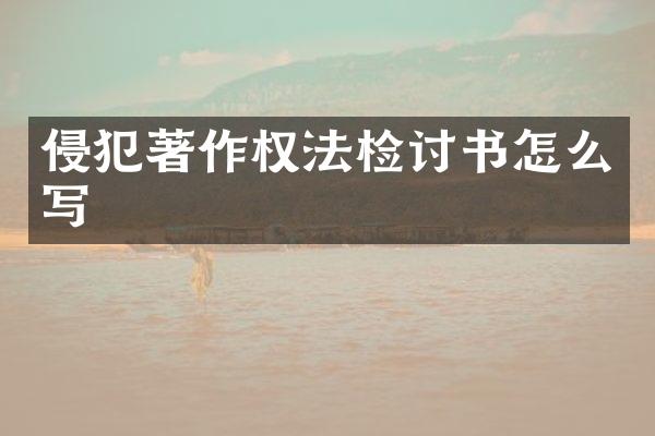 侵犯著作权法怎么写