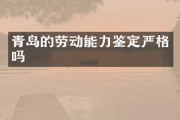 青岛的劳动能力鉴定严格吗