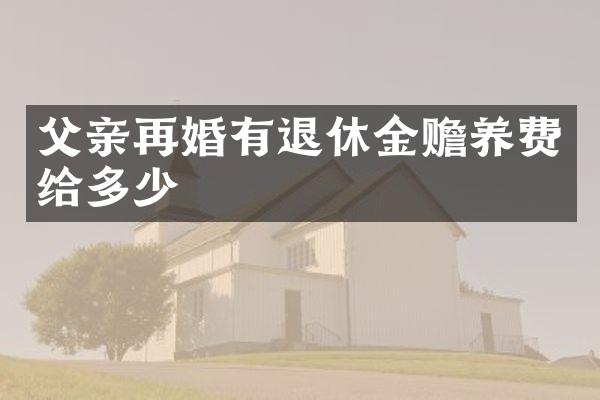 父亲再婚有退休金赡养费给多少