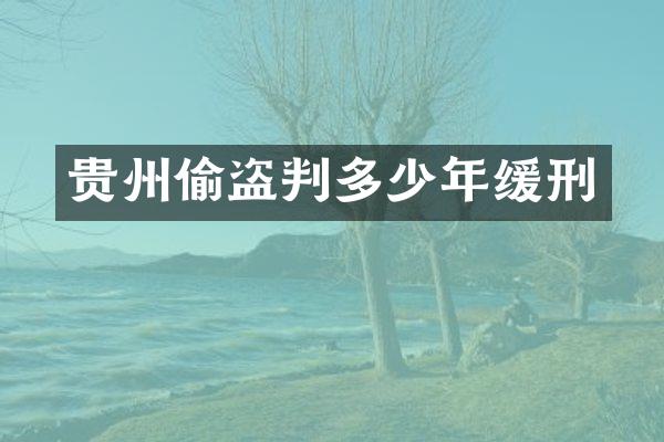 贵州偷盗判多少年缓刑