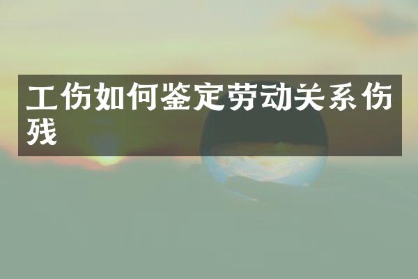 工伤如何鉴定劳动关系伤残