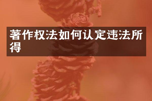 著作权法如何认定违法所得