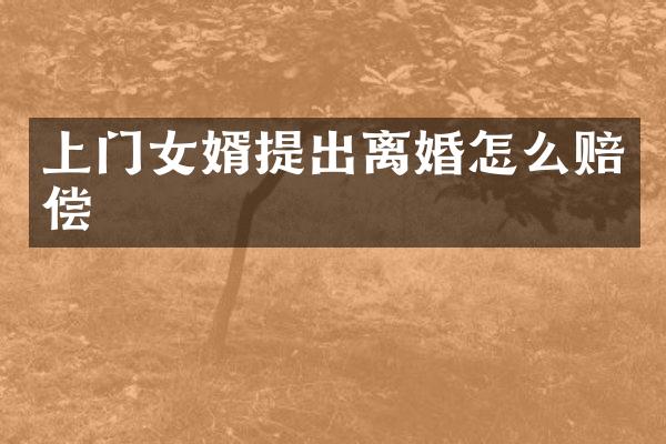 上门女婿提出离婚怎么赔偿
