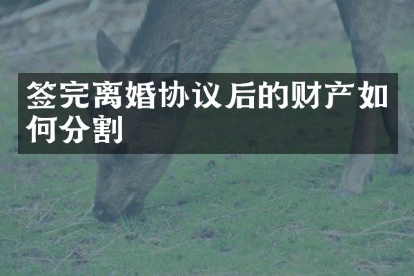签完离婚协议后的财产如何分割