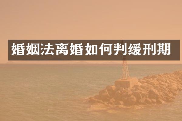 婚姻法离婚如何判缓刑期