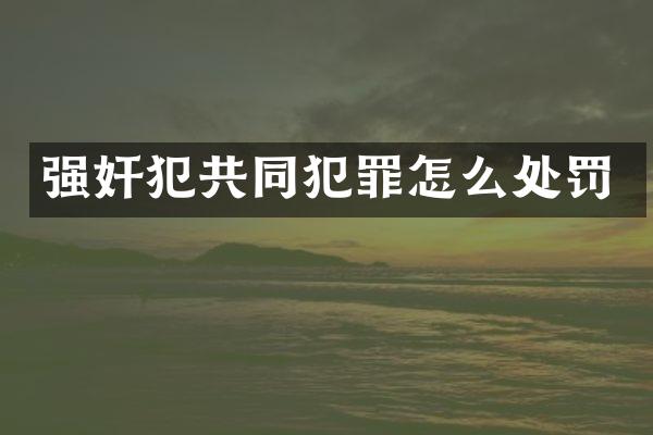 犯共同犯罪怎么处罚
