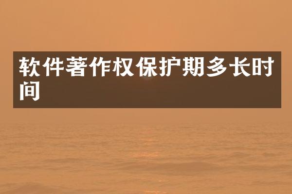 软件著作权保护期多长时间