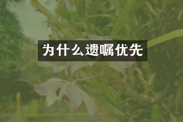 为什么遗嘱优先