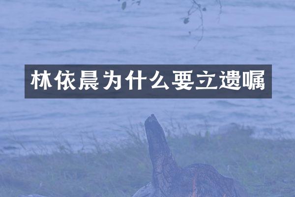 林依晨为什么要立遗嘱