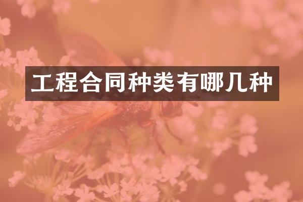 工程合同种类有哪几种