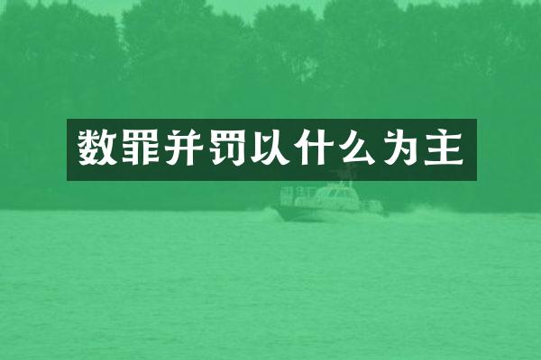 数罪并罚以什么为主