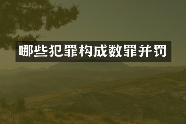 哪些犯罪构成数罪并罚