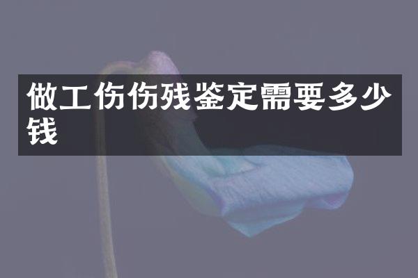 做工伤伤残鉴定需要多少钱