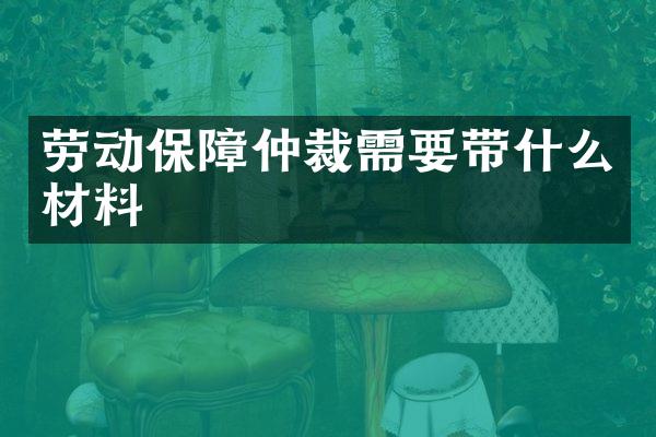 劳动保障仲裁需要带什么材料