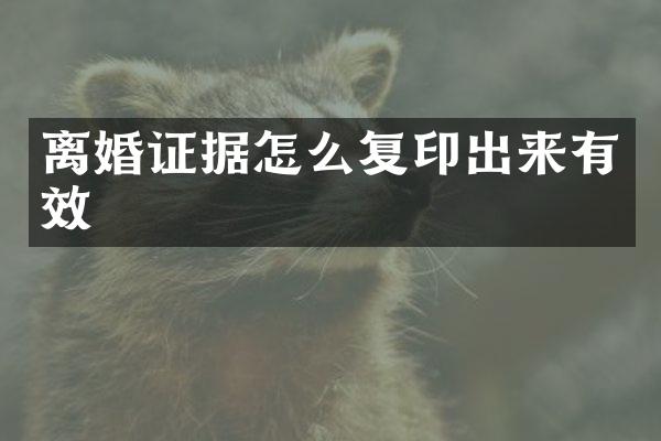 据怎么复印出来有效
