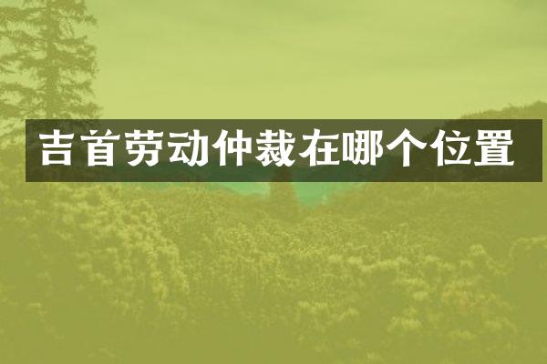 吉首劳动仲裁在哪个位置