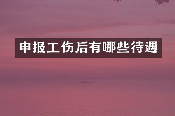 申报工伤后有哪些待遇