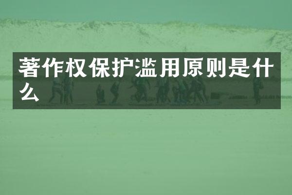 著作权保护滥用原则是什么