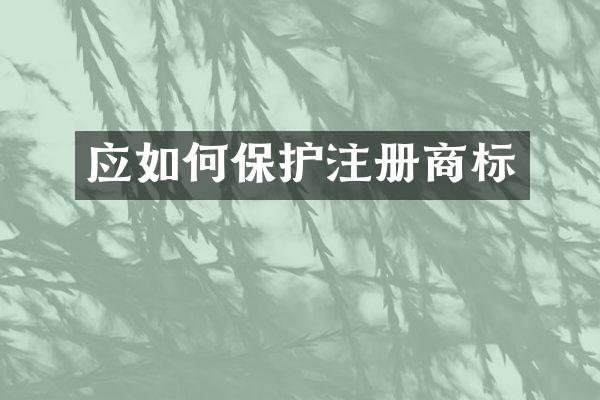 应如何保护注册商标