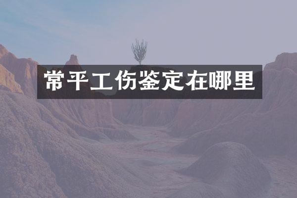 常平工伤鉴定在哪里