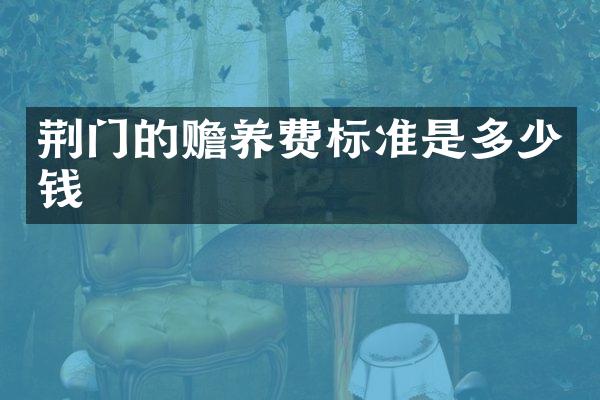 荆门的赡养费标准是多少钱