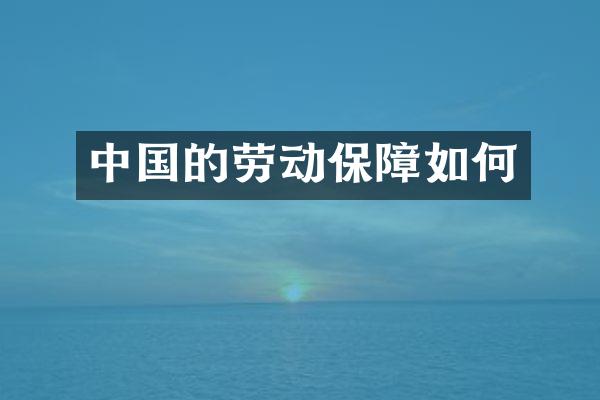 中国的劳动保障如何